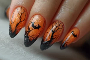 nail-art-halloween-orange